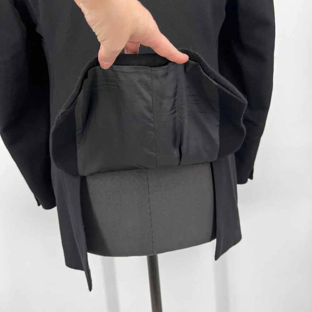 Zanetti 100%‎ Cashmere 3 Button Blazer Black Double Vent Tailored Made in Italy